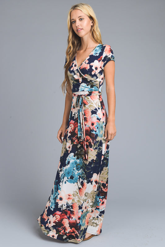 Maya A Wrap Maxi Dress