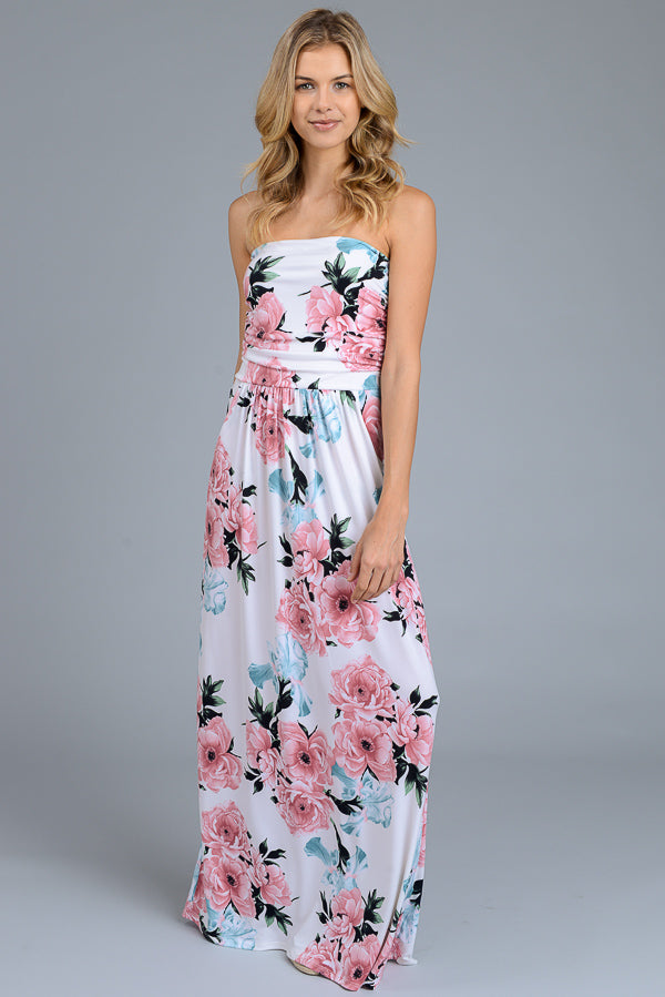 Cora A Strapless Maxi Dress