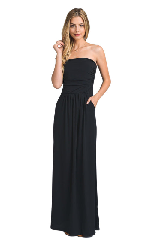Brielle A Strapless Maxi Dress